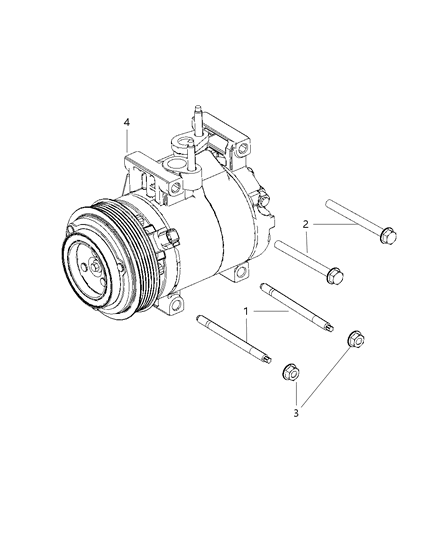 2013 Ram 1500 A/C Compressor Mounting Diagram 1