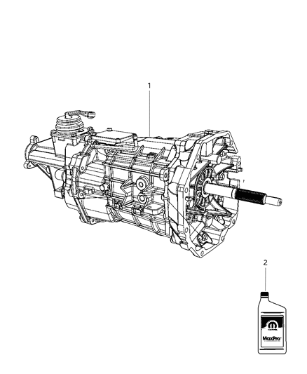 2010 Dodge Viper Transmission / Transaxle Assembly Diagram