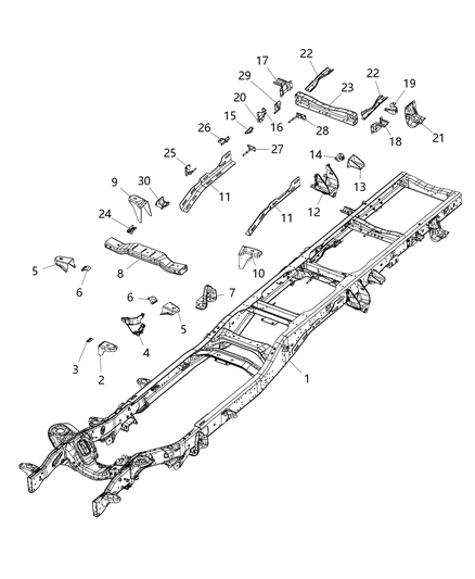 2015 Ram 5500 Frame-Chassis Diagram for 68103774AC