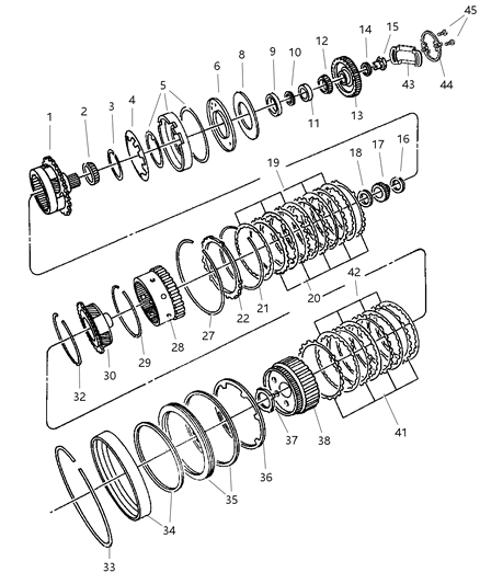 2007 Chrysler Sebring Gear-Output And Transfer Shaft Diagram for 68022556AA