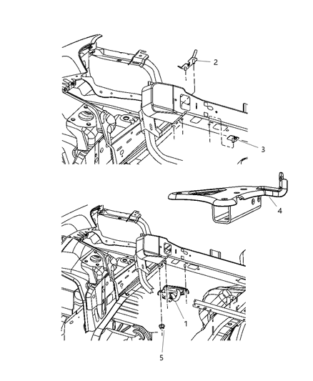 2008 Jeep Grand Cherokee Tow Hooks, Front Diagram