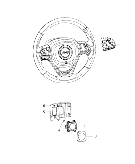 2014 Jeep Cherokee Sensor-Adaptive Speed Control MODU Diagram for 68139301AF