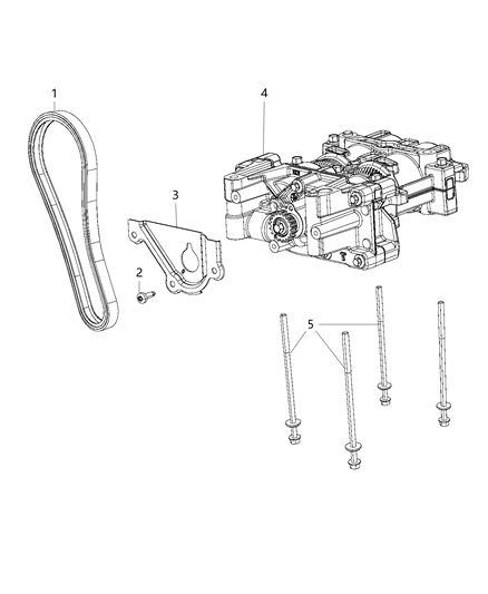 2014 Jeep Cherokee Balance Shaft / Oil Pump Assembly Diagram 3