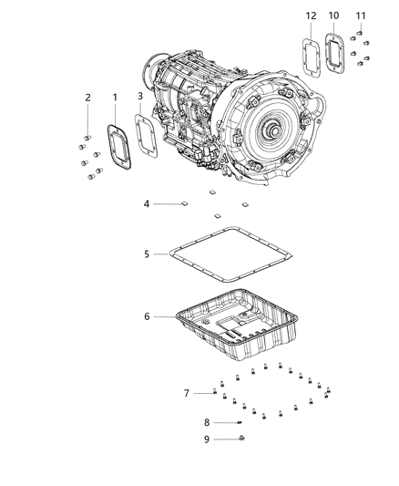 2015 Ram 3500 Oil Pan , Cover And Related Parts Diagram 3