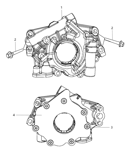 2015 Dodge Challenger Pump-Engine Oil Diagram for 53021622BG