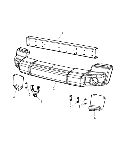 2014 Jeep Wrangler Bumper Diagram 1