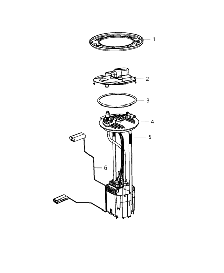 2011 Ram 4500 Fuel Pump Module Assembly Diagram for 68084721AA