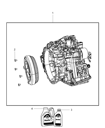 2009 Jeep Compass Trans-With Torque Converter Diagram for R8000840AF