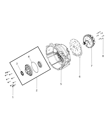 2014 Jeep Wrangler Oil Pump & Related Parts Diagram