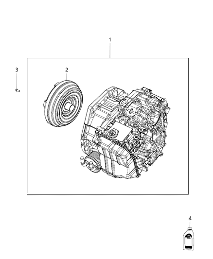 2021 Jeep Compass Trans Kit-With Torque Converter Diagram for 68372330AA