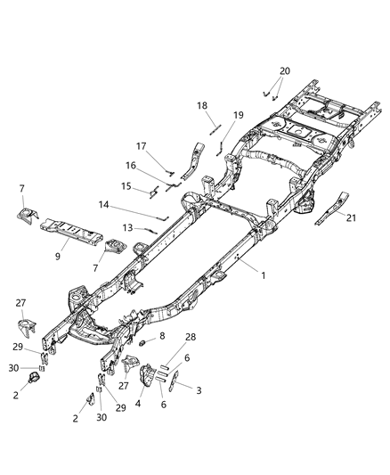 2014 Ram 2500 Frame-Chassis Diagram for 68090769AE