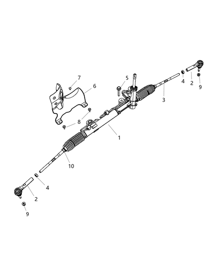 2011 Dodge Journey Tie Rod-Outer Diagram for 68141058AA