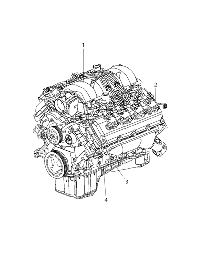 2006 Dodge Charger Engine Assembly & Identification & Service Diagram 3