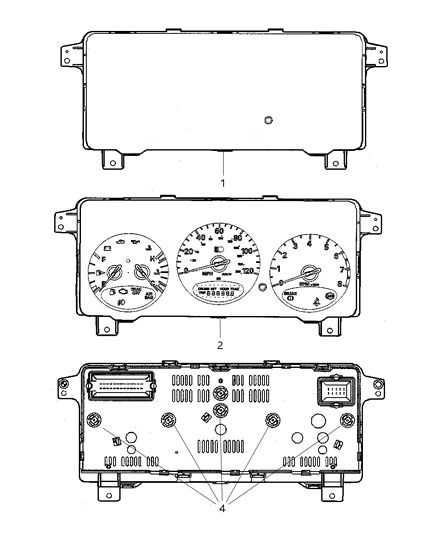 2005 Chrysler PT Cruiser Cluster-Instrument Panel Diagram for 4671816AM