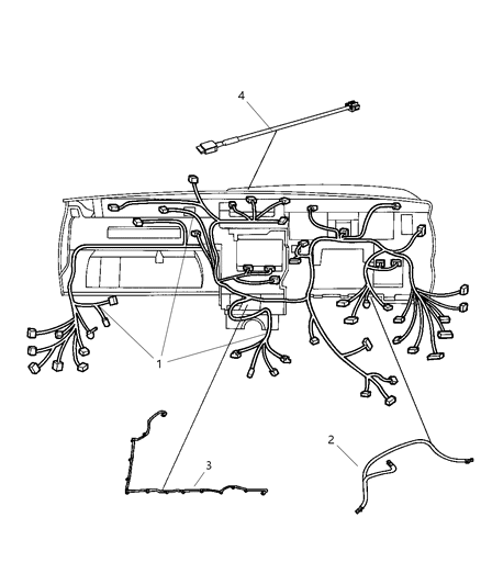 2009 Jeep Grand Cherokee Wiring-Instrument Panel Diagram for 68028521AD