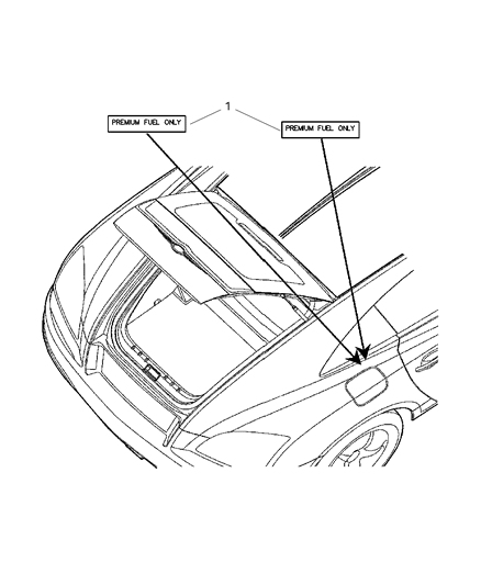 2005 Chrysler Crossfire Label-Fuel Diagram for 5101063AA