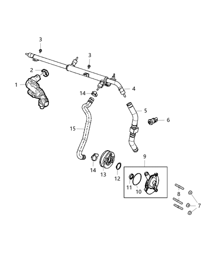 2014 Ram ProMaster 3500 Hose Diagram for 68225411AA