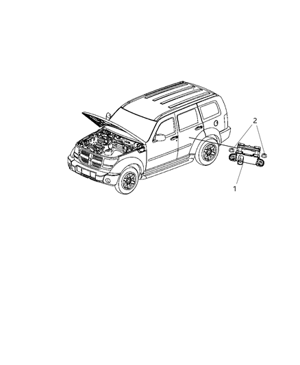 2009 Jeep Liberty Sensors - Steering & Suspension Diagram