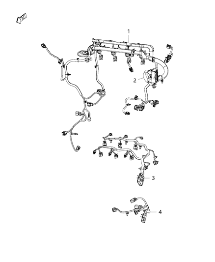 2014 Jeep Cherokee Wiring-Engine Diagram for 68111554AD