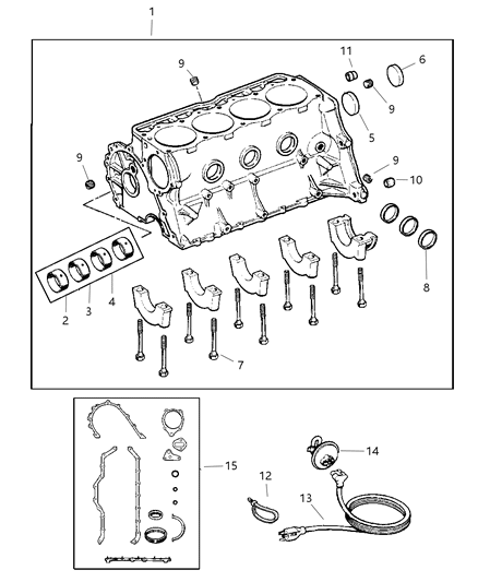 1998 Jeep Wrangler Cylinder Block Diagram 1