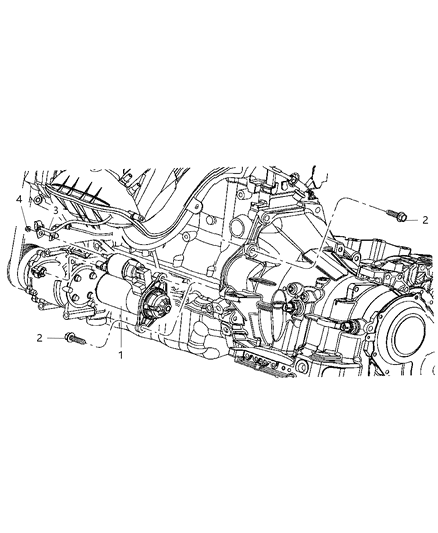 2009 Chrysler Sebring Starter & Related Parts Diagram 2