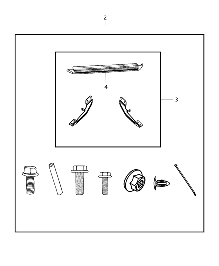2014 Chrysler Town & Country Conversion Kit, Exterior Diagram 1