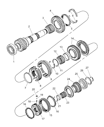 2009 Chrysler Sebring Snap Ring-Transmission Diagram for 5191676AA