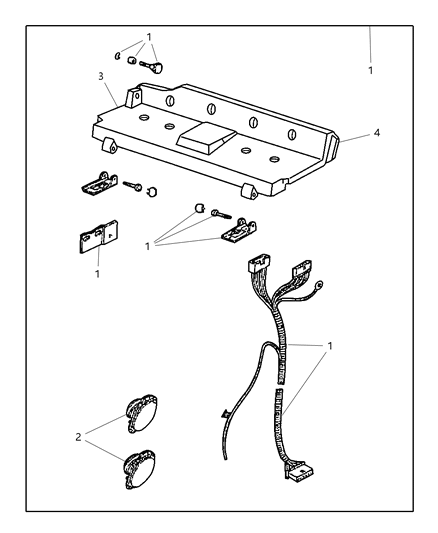 2001 Jeep Wrangler Speaker Kit - Sub Woofer Diagram