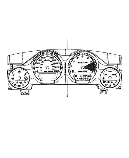 2016 Dodge Challenger Cluster-Instrument Panel Diagram for 68288909AB