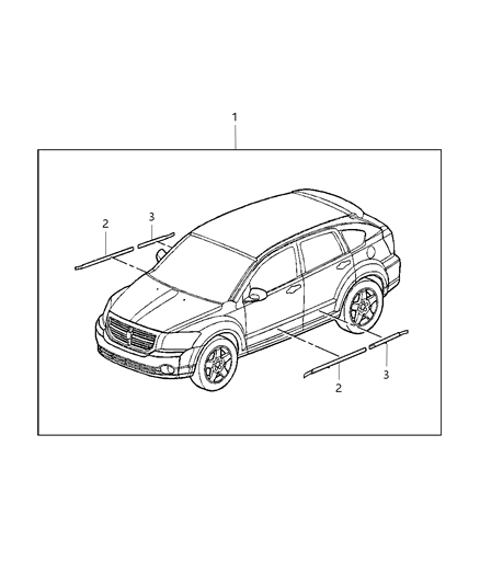 2012 Dodge Caliber Molding Kit Diagram