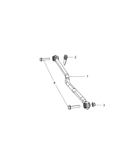 2012 Jeep Wrangler Front Stabilizer Bar, Track Diagram