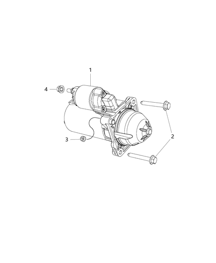 2015 Ram ProMaster 1500 Starter & Related Parts Diagram 1