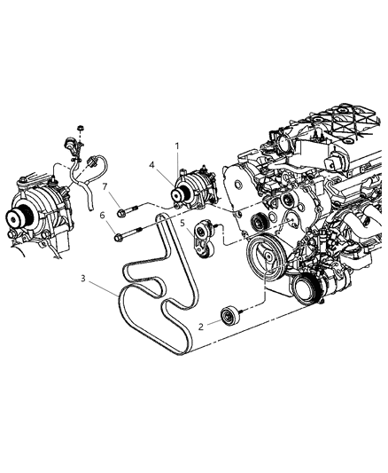 2007 Chrysler Pacifica ALTERNATR-Engine Diagram for 4801322AB