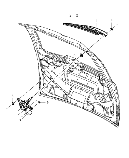2012 Chrysler Town & Country Wiper System Rear Diagram