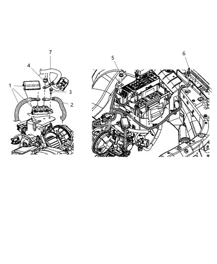 2011 Ram 1500 Battery Wiring Diagram for 5148137AB