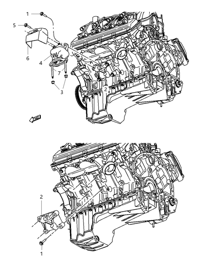 2009 Dodge Challenger Engine Mounting Left Side Diagram 5