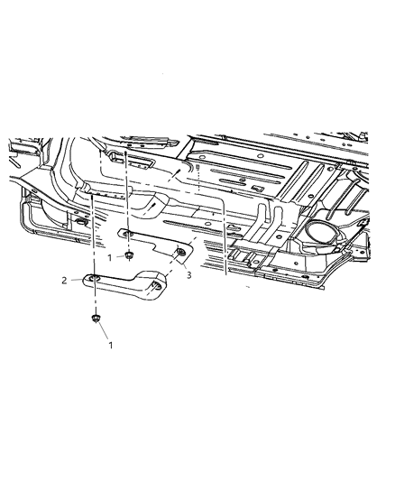 2005 Chrysler 300 RETAINER-Fuel Tank Heat Shield Diagram for 4581406AA