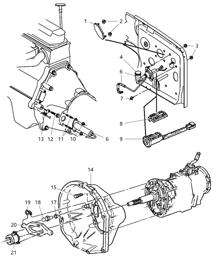 2003 Jeep Wrangler Hydraulic Control-Clutch ACTUATOR Diagram for 52107653AF