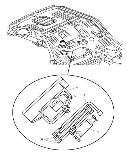 2004 Jeep Liberty Label-Jack Instructions Diagram for 52059371AB