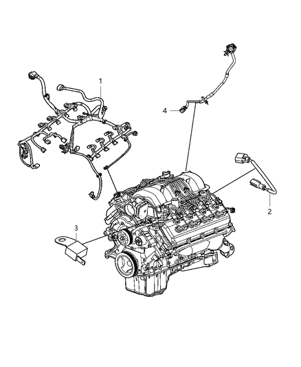 2012 Dodge Challenger Wiring-Engine Diagram for 68065200AD