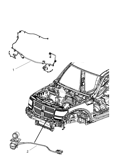 2010 Jeep Liberty Wiring-Front End Lighting Diagram for 68057866AA