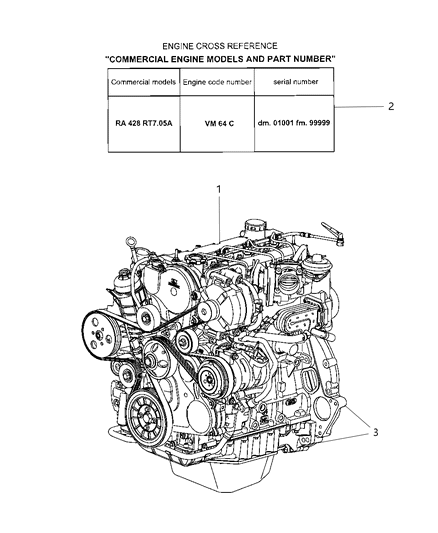 2011 Jeep Liberty Engine Assembly & Service Diagram 1