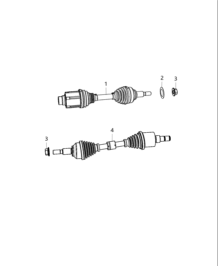 2013 Dodge Journey Front Drive Shaft Diagram for 52123723AA
