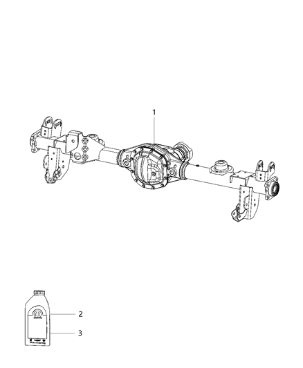 2020 Jeep Wrangler Axle Assembly, Rear Diagram