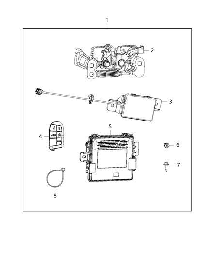 2015 Chrysler 200 Remote-Complete Diagram for 82214175