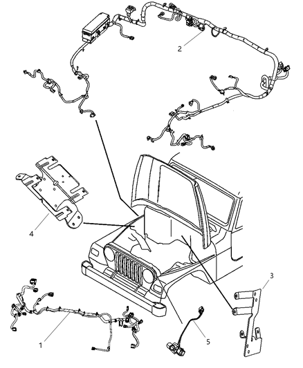 2010 Jeep Wrangler Bracket-Wiring Diagram for 56055631AC