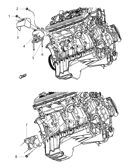 2008 Chrysler 300 Bracket-Engine Mount Diagram for 4578053AC