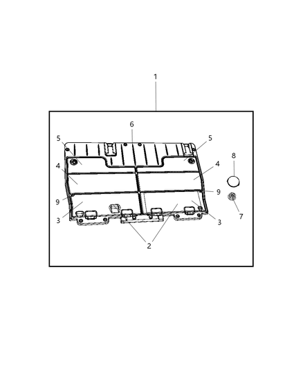 2010 Dodge Grand Caravan Frame-Load Floor Diagram for 1MF03BD5AA