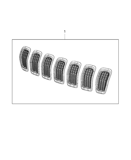 2014 Jeep Cherokee Grille-Radiator Diagram for 68138335AB