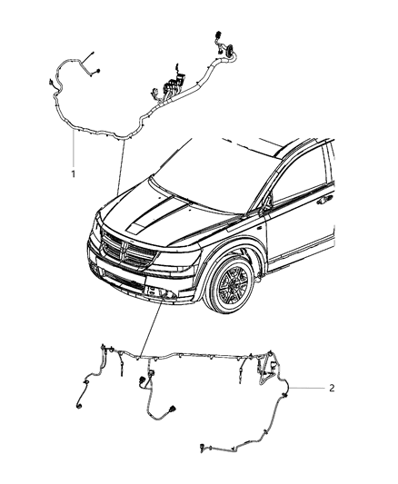 2013 Dodge Journey Wiring-Front End Module Diagram for 68067705AD